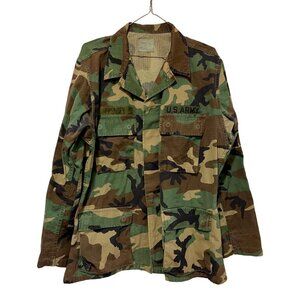 Vintage Army Combat Jacket Named Mens Size Medium Long